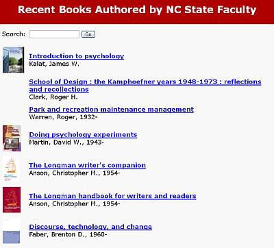 New Faculty Books list