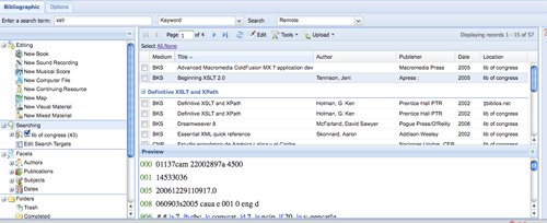 Figure 2: biblios UI