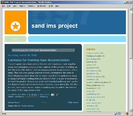 Screenshot of blog showing video discussion