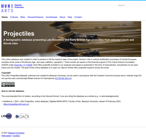 Figure 4. Projectiles. Homepage.