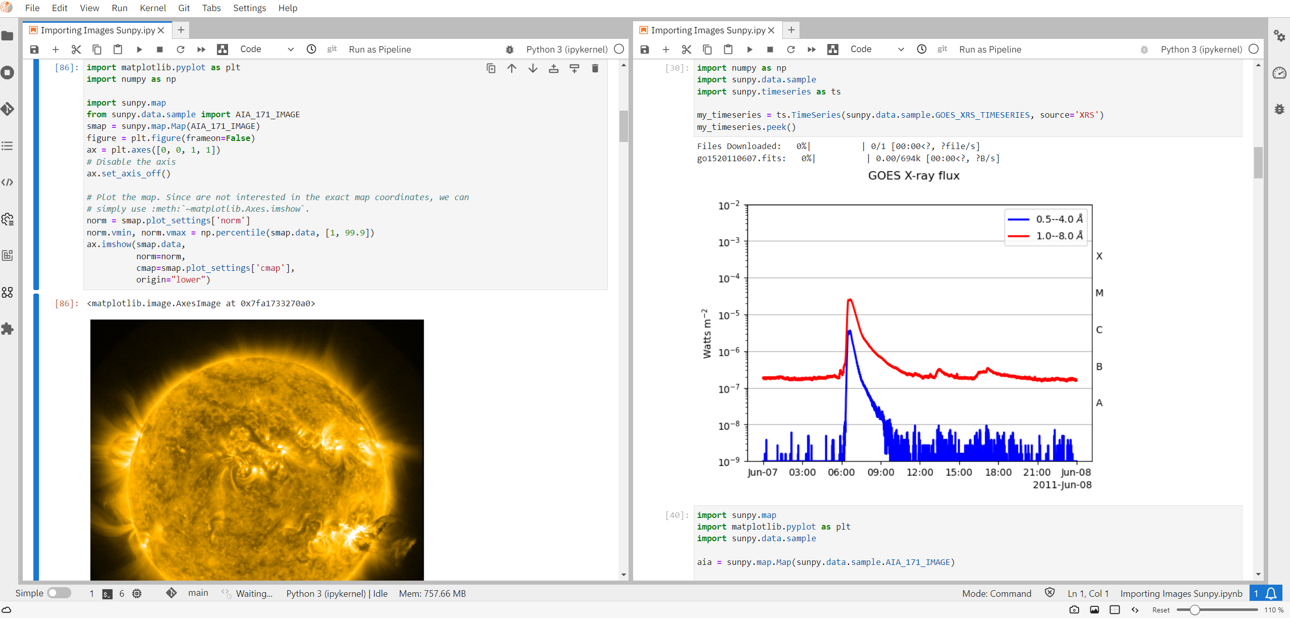 image shows an example of a Jupyter notebook