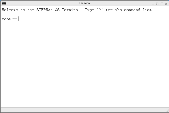 Figure 2. Terminal component of the sierra-os core plug-in
