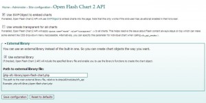 Figure 1: Open Flash Chart API configuration